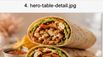 Filled wrap